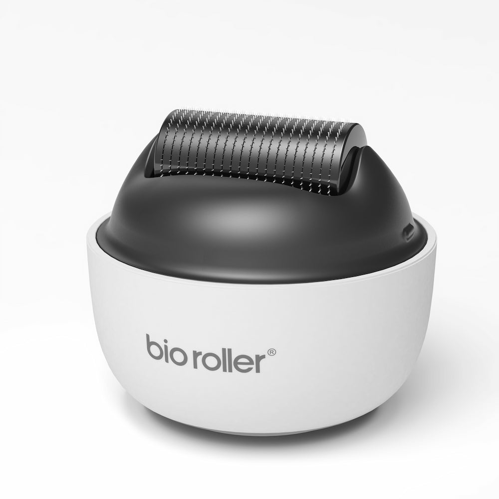 Bio Roller G4 microneedling-rulla, jossa on 0,75 mm neulat parannettuun ihon rakenteeseen, lisääntyneeseen kollageenituotantoon ja tehokkaaseen seerumin imeytymiseen.